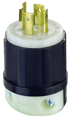 20 Amp; 125/250 Volt; NEMA L14-20P; 3P; 4W; Locking Plug; Industrial Grade; Grounding - Black-White - Best Tool & Supply