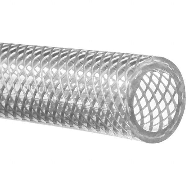 Value Collection - 1" ID x 1-1/4" OD, 10' Long, PVC Reinforced (FDA) Tube - Clear, 120 Max psi, -50 to 150°F - Best Tool & Supply