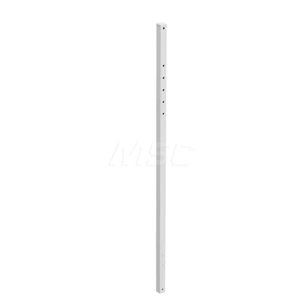 Barrier Parts & Accessories; Type: Square Power Post; Color: White; Height (Decimal Inch): 63.000000; Base Material: Polyethylene; Length (Inch): 3; Width (Inch): 1.75; Finish/Coating: White; For Use With: Power Post Upright Type III Barricades; Material: