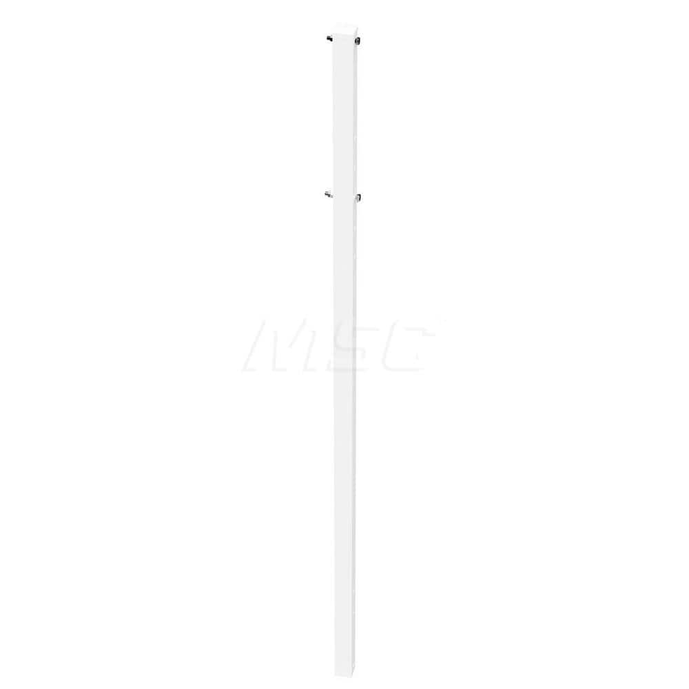 Barrier Parts & Accessories; Type: Square Power Post; Color: White; Height (Decimal Inch): 72.000000; Base Material: Polyethylene; Length (Inch): 3; Width (Inch): 1.75; Finish/Coating: White; For Use With: Power Post Upright Type III Barricades; Material: