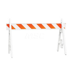 Traffic Barricades; Type: A-Frame; Barricade Height (Inch): 42; Material: Plastic; Barricade Width (Inch): 28; Reflective: Yes; Compliance: None; Color: White; Weight (Lb.): 5.0000; Top Panel Height (Inch): 8; Top Panel Width (Inch): 120; Additional Infor