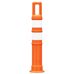 Traffic Barrels, Delineators & Posts; Type: Handle Top Delineator; Material: LDPE; Reflective: Yes; Base Needed: Yes; Height (Inch): 28; Width (Inch): 4-1/2; Additional Information: Sub Brand: Watchtower ™; Sheeting Grade: Diamond; Stripe Color: White; Di