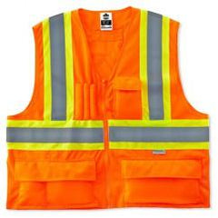 8235ZX 4/5XL ORG 2-TONE X-BACK VEST - Best Tool & Supply