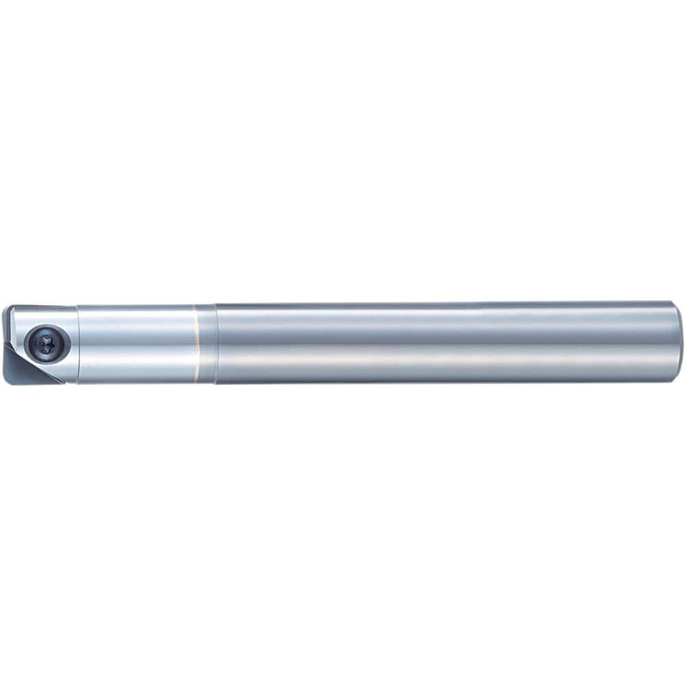 Indexable High-Feed End Mill: 1/4″ Cut Dia, 1/4″ Straight Shank Uses 1 PFR Inserts, 1.25″ Max Depth, 4″ OAL