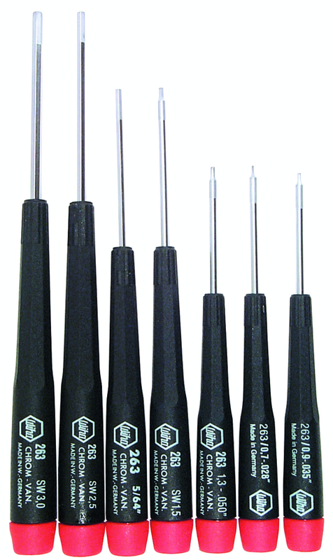 7 Piece - .71mm - 3mm - Precision Hex Screwdriver Metric Set - Best Tool & Supply