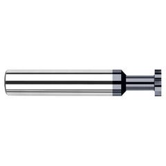 0.5000″ (1/2″) Cutter Diameter × 0.0300″ Width × 0.7500″ (3/4″) Neck Length Carbide Square Standard Keyseat Cutter, 8 Flutes, AlTiN Coated - Exact Industrial Supply