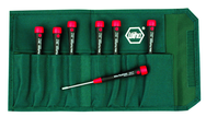 7 Piece - 1/16 - 5/32" - Pico Finish Precision Ball End Hex Inch Screwdriver Set in Canvas Pouch - Best Tool & Supply