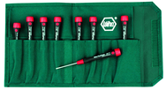 8 Piece - T5; T6; T7; T8 x 40mm; T9; T10 x 50mm; T15; T20 x 60mm - PicoFinish Precision Torx Screwdriver Set in Canvas Pouch - Best Tool & Supply