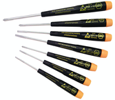 7 Piece - Precision ESD Safe Screwdriver Set - #27390 - Includes: Slotted 1.5 - 3.5 Phillips #00; 0; 1 - Best Tool & Supply