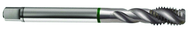 M10x1.0 6H 3-Flute Cobalt Green Ring Full Bottom 40 degree Spiral Flute Tap-Bright - Best Tool & Supply