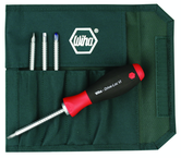 5 Piece - Drive-Loc VI Interchangeable Set - #28194 - Includes: Square # 1 # 2; Slotted 3.5 x 4.5; 5.5 x 6.5; Phillips #1 #2 - Canvas Pouch - Best Tool & Supply