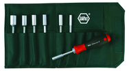8 Piece - Drive-Loc VI Interchangeable Set Nut Wiha Driver Inch - #28196 - Includes: 3/16; 1/4; 5/16; 11/32; 3/8; 7/16 and 1/2" - Canvas Pouch - Best Tool & Supply