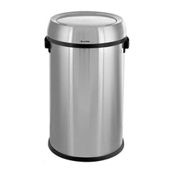 Alpine Industries - Trash Cans & Recycling Containers; Type: Trash Can ; Container Shape: Round ; Container Size: 17 gal ; Container Graphics: None ; Color: Stainless Steel Brushed ; Finish: Smooth - Exact Industrial Supply