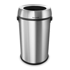 Alpine Industries - Trash Cans & Recycling Containers; Type: Trash Can ; Container Shape: Round ; Container Size: 40 L ; Container Graphics: None ; Color: Black ; Finish: Smooth - Exact Industrial Supply