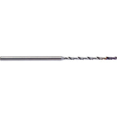 Micro Drill Bit: 0.0394″ Dia, 140 °, Solid Carbide ALtima Finish, RH Cut, Helical Flute, Straight-Cylindrical Shank