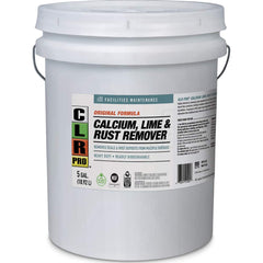 CLR Pro - All-Purpose Cleaners & Degreasers; Type: Calcium, Lime & Rust Remover; Cleaner/Degreaser ; Container Type: Pail ; Container Size: 5 Gal ; Scent: Acidic; Slight ; Form: Liquid; Liquid Concentrate ; Material Application: Automotive; Bathrooms; Br - Exact Industrial Supply