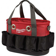 Milwaukee Tool - 24 Pocket, Ballistic Nylon, Black/Red Tool Bag - Best Tool & Supply