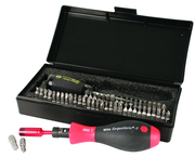 53 Piece - TorqueVario-S Handle 10-50 In/Lbs Handle - #28595 - Includes: Slotted; Phillips; Torx®; Hex Inch & Metric; Pozi; Torq Set and Triwing Bits - Storage Box - Best Tool & Supply