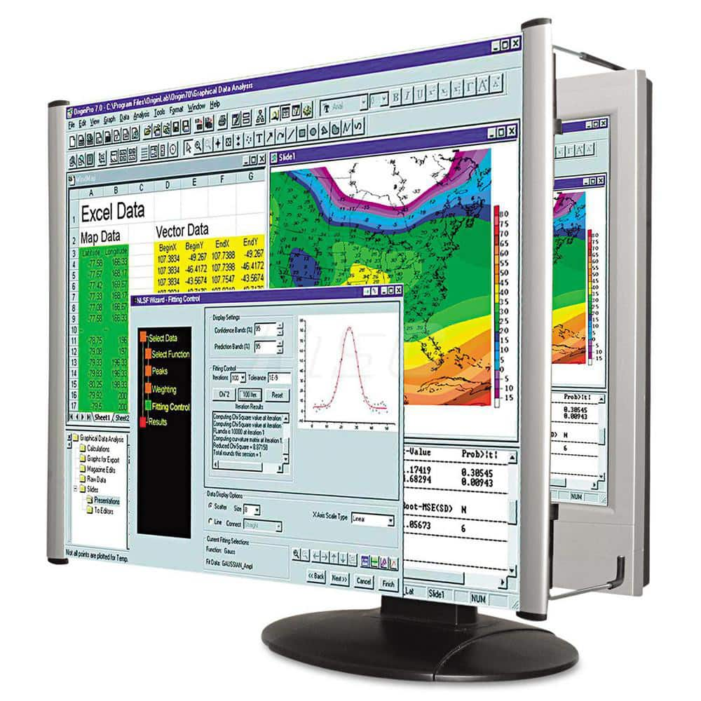 Kantek - Office Machine Supplies & Accessories; Office Machine/Equipment Accessory Type: Monitor Filter ; For Use With: 17" LCD ; Contents: Microfiber Cleaning Cloth - Exact Industrial Supply