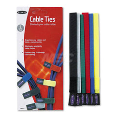 Belkin - Cable Ties; Cable Tie Type: Hook & Loop Strap ; Material: Hook and Loop ; Color: Red; Green; Black; Yellow; Blue; Gray ; Overall Length (Feet): 0.67 ; Overall Length (Decimal Inch): 8.00000 ; Maximum Bundle Diameter (Decimal Inch): 1.0000 - Exact Industrial Supply