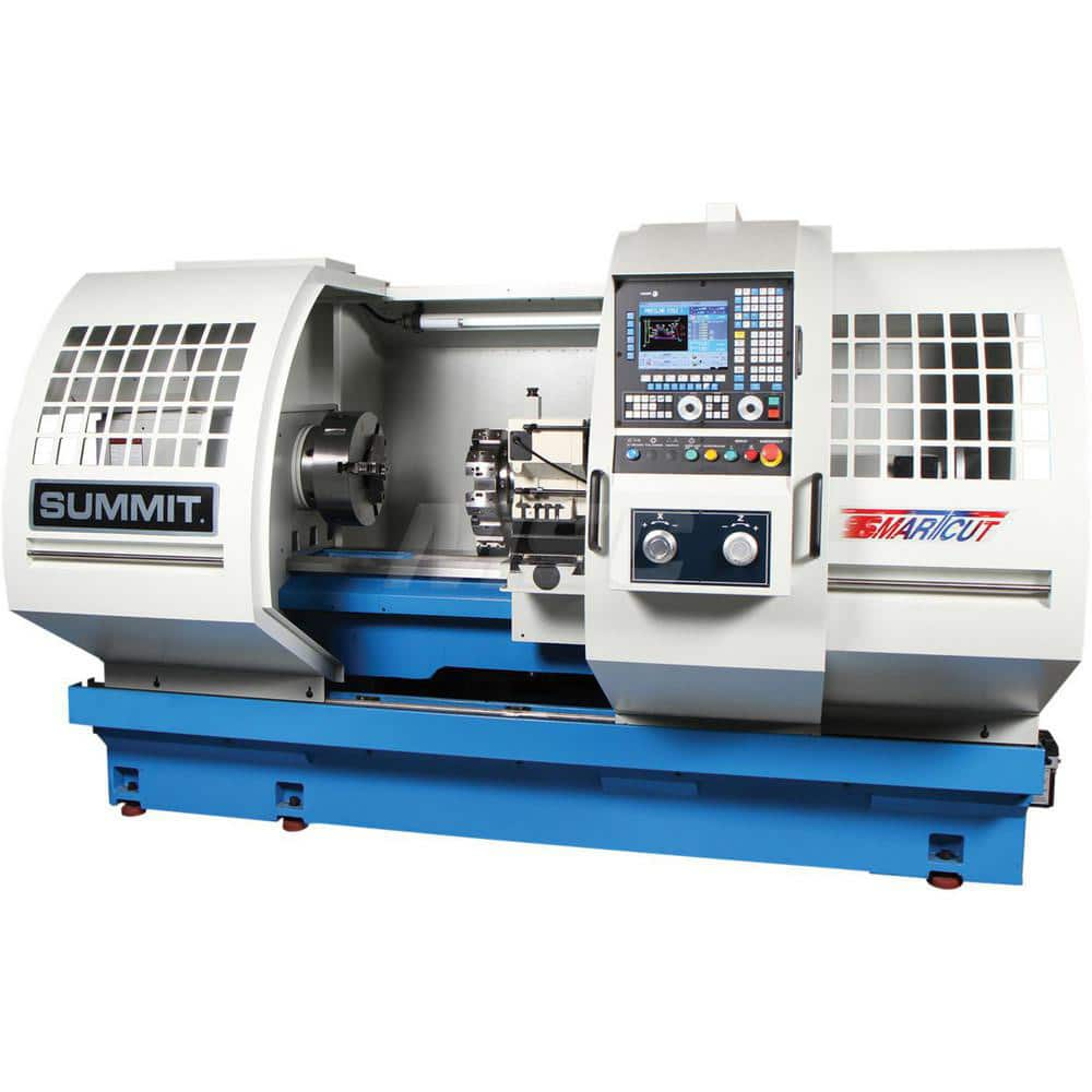 Summit - CNC Lathes; Precision: No ; Swing (Inch): 28 ; Swing (Decimal Inch): 28.0000 ; Swing (mm): 29.00 ; Swing Over Cross Slide (Decimal Inch): 20.0000 ; Swing Over Cross Slide (mm): 20.00 - Exact Industrial Supply