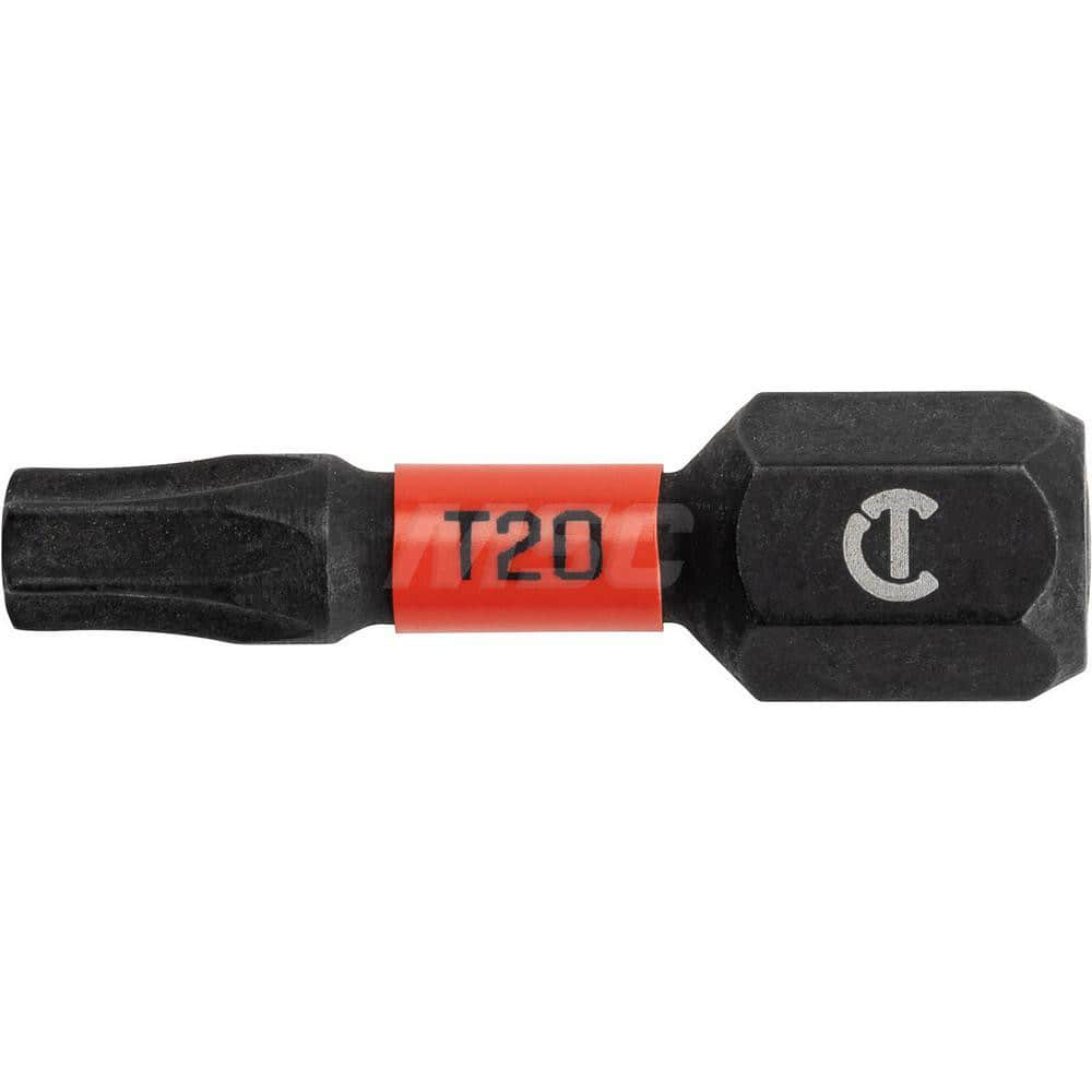 Crescent - Torx Screwdriver Bits; Type: Bit ; Drive Size (Inch): 1/4 ; Style: Power Bit ; Torx Size: T20 ; Overall Length Range: 1" - Exact Industrial Supply