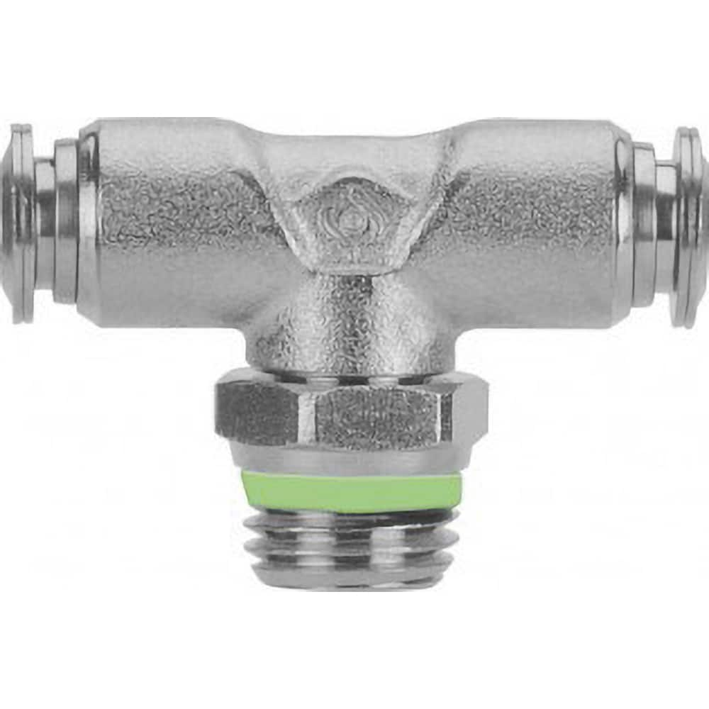 Push-to-Connect Tube Fitting: 1/4″ Thread Stainless Steel, 290 psi