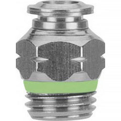 Push-to-Connect Tube Fitting: 1/2″ Thread, 3/8″ OD Stainless Steel, 290 psi