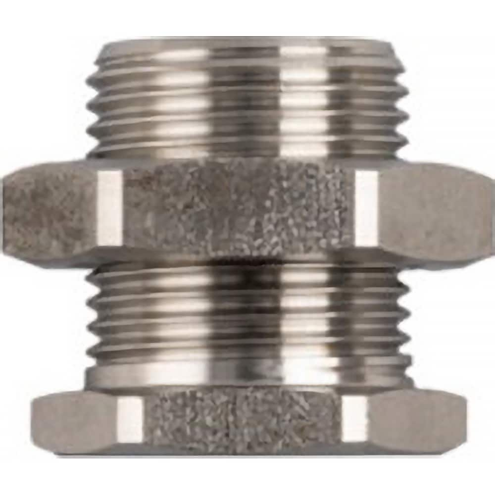 Pipe Bulkhead Connector: 1/2″ Fitting, 316L Stainless Steel BSPP, 290 psi