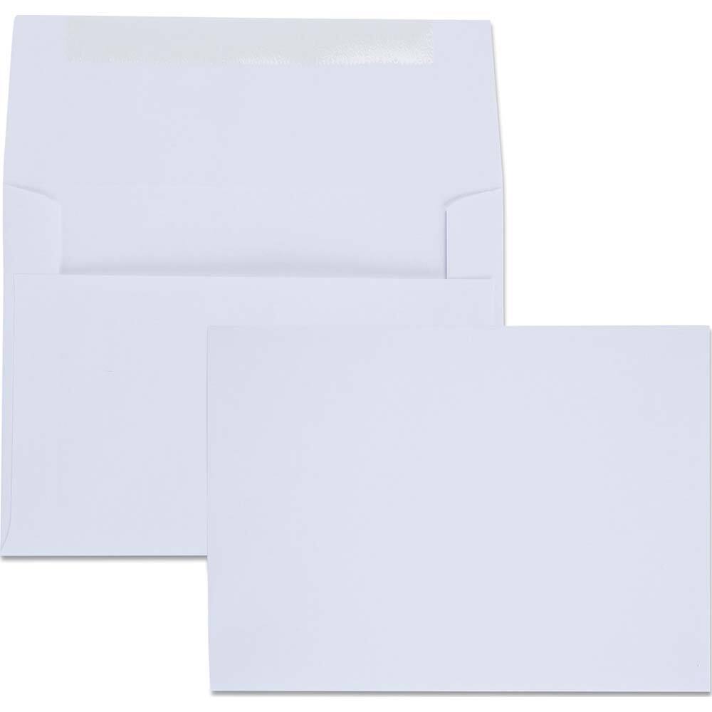 Quality Park - Mailers, Sheets & Envelopes; Type: Greeting Card Envelope ; Style: Gummed Flap ; Width (Inch): 6-1/2 ; Length (Inch): 4-3/4 ; Box Quantity: 100 ; Size: 4.75 x 6.5 - Exact Industrial Supply