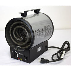 Electric Forced Air Heaters; Heater Type: Portable Garage; Maximum BTU Rating: 12795; Voltage: 240V; Phase: 1; Wattage: 3750; Overall Length (Decimal Inch): 14.3000; Overall Width (Inch): 13; Overall Width (Decimal Inch - 4 Decimals): 13.0000; Overall Hei