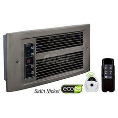 Electric Forced Air Heaters; Heater Type: Wall; Maximum BTU Rating: 5971; Voltage: 240V; Phase: 1; Wattage: 1750; Overall Length (Inch): 9; Overall Length (Decimal Inch): 9.0000; Overall Width (Inch): 17; Overall Width (Decimal Inch - 4 Decimals): 17.0000