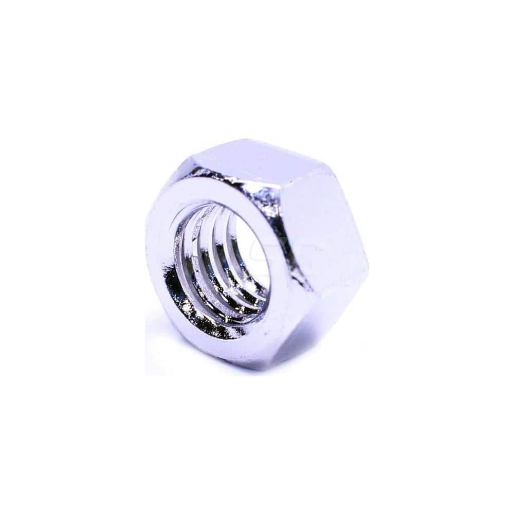 Hex Nut: Grade 18-8 Stainless Steel, NL-19 Finish Right Hand Thread, 7 mm Across Flats, DIN 934, DIN 934