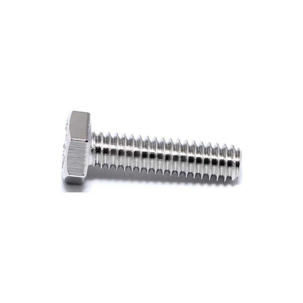 Hex Head Cap Screw: 1/4-20 x 5/8″, Grade 18-8 Stainless Steel, NL-19 Finish Fully Threaded, ANSI B18.2.1