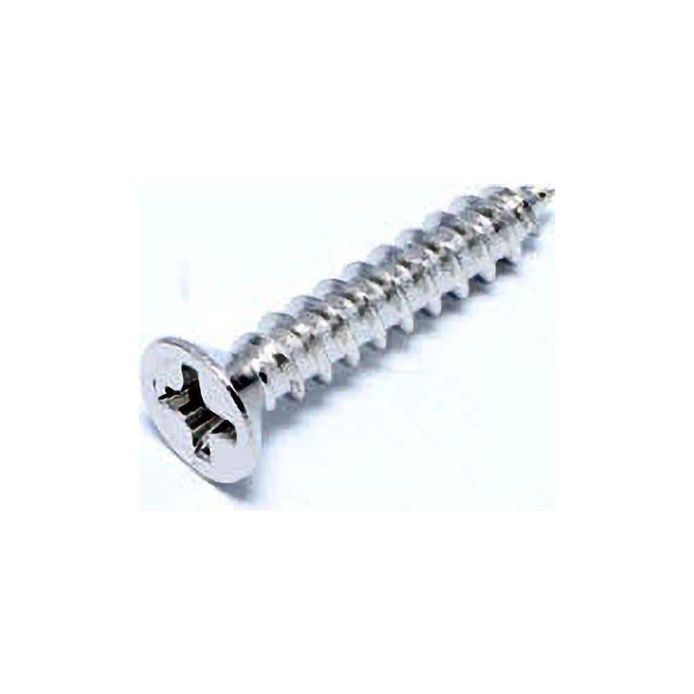 Machine Screw: #6 x 1-1/2″, Flat Head, Phillips Stainless Steel, NL-19 Finish, Grade 18-8, ANSI B18.6.3