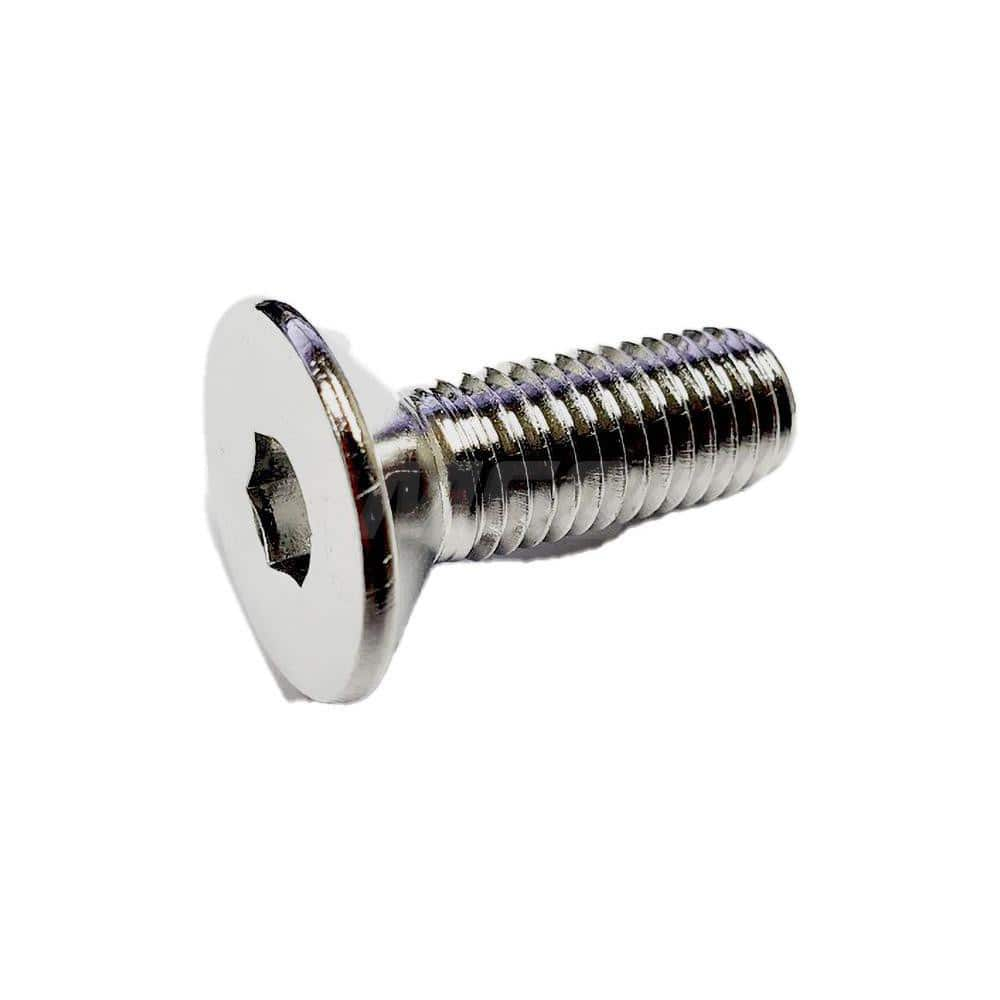 Flat Socket Cap Screw: 1/4-20 x 3/4″ Long, 18-8 Stainless Steel, NL-19 Finish Hex Socket