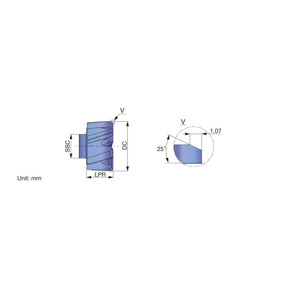 Modular Reamer Heads; Head Diameter (Inch): 14.0000; Head Diameter (mm): 14.0000; Reamer Finish/Coating: Coated; TiAlN; Flute Type: Spiral; Head Length (Decimal Inch): 9.40 mm; Hole Tolerance: h7; Spiral Direction: Left Hand; Cutting Direction: Right Hand