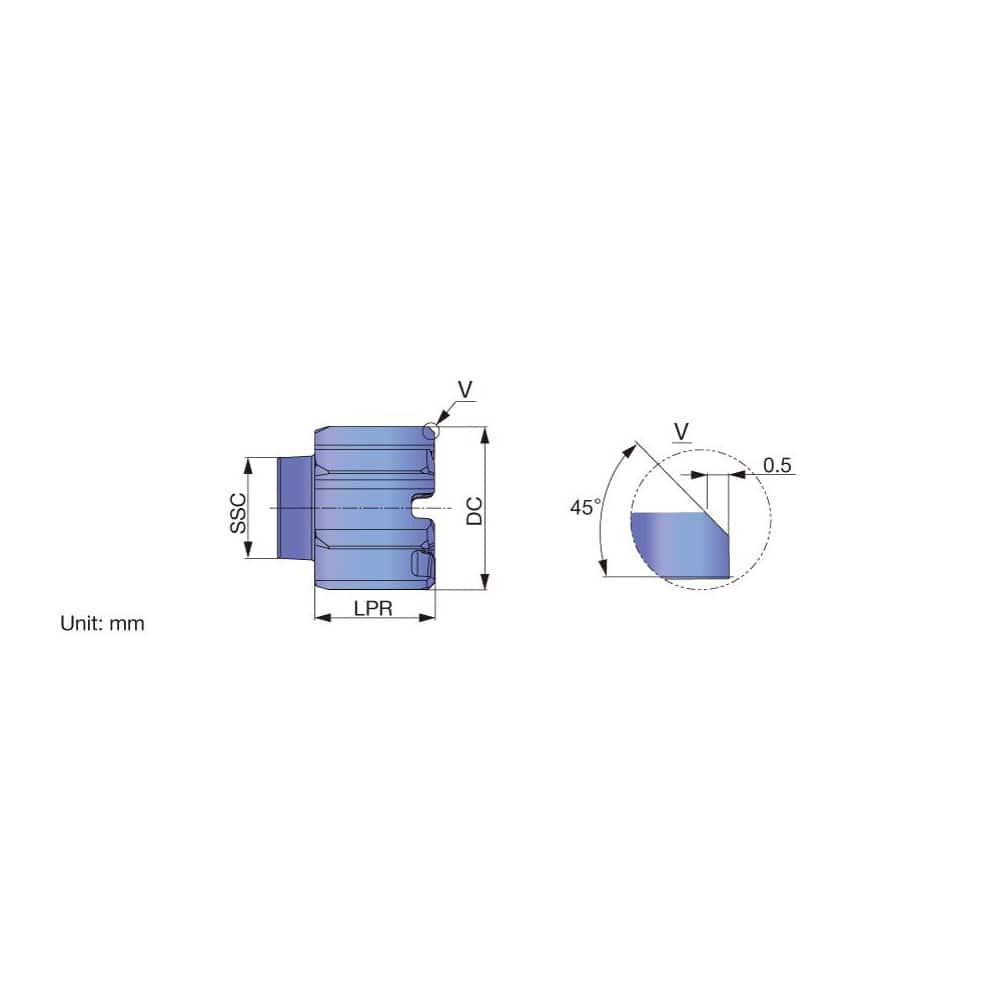 Modular Reamer Heads; Head Diameter (Inch): 1.2500; Head Diameter (mm): 1.2500; Reamer Finish/Coating: Coated; TiAlN; Flute Type: Straight; Head Length (Decimal Inch): 0.5039 in; Hole Tolerance: h7; Spiral Direction: Neutral; Cutting Direction: Right Hand