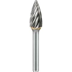 SGS Pro - SG-5, 1/2" Cut Diam, 1/4" Shank Length, NG6, Tungsten Carbide Pointed Tree Burr - Exact Industrial Supply