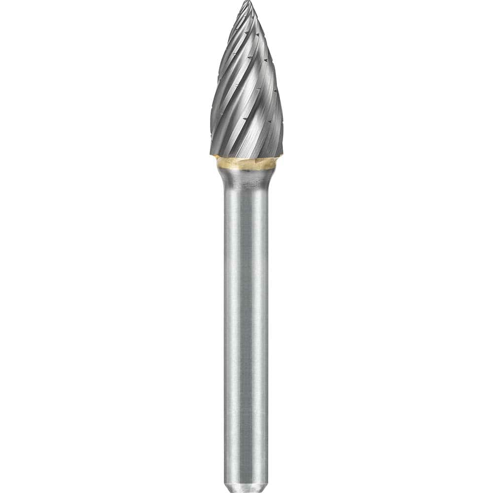 SGS Pro - SG-2, 5/16" Cut Diam, 1/4" Shank Length, NG6, Tungsten Carbide Pointed Tree Burr - Exact Industrial Supply