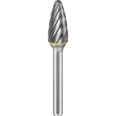 SGS Pro - SF-5, 1/2" Cut Diam, 1/4" Shank Length, NG6, Tungsten Carbide Tree Burr with Radius End - Exact Industrial Supply