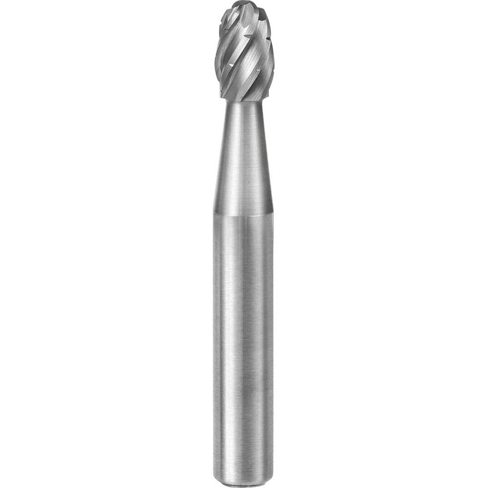 SGS Pro - SE-1, 1/4" Cut Diam, 1/4" Shank Length, NG6, Tungsten Carbide Oval Burr - Exact Industrial Supply