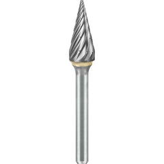 SGS Pro - SM-5, 1/2" Cut Diam, 1/4" Shank Length, NG6, Tungsten Carbide Pointed Cone Burr - Exact Industrial Supply