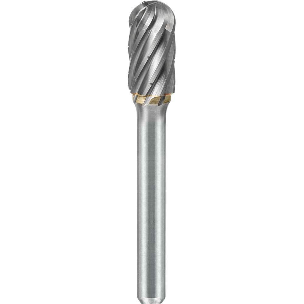 SGS Pro - SC-3, 3/8" Cut Diam, 1/4" Shank Length, NG6, Tungsten Carbide Cylinder Burr with Radius - Exact Industrial Supply