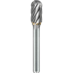 SGS Pro - SC-3, 3/8" Cut Diam, 1/4" Shank Length, NG6, Tungsten Carbide Cylinder Burr with Radius - Exact Industrial Supply
