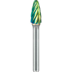 SGS Pro - SF-2, 5/16" Cut Diam, 1/4" Shank Length, NG6, Tungsten Carbide Tree Burr with Radius End - Exact Industrial Supply