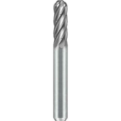 SGS Pro - SC-1, 1/4" Cut Diam, 1/4" Shank Length, NG6, Tungsten Carbide Cylinder Burr with Radius - Exact Industrial Supply