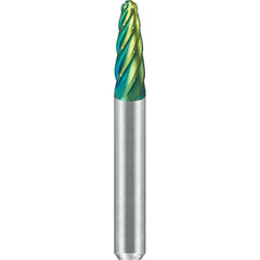 SGS Pro - SF-1, 1/4" Cut Diam, 1/4" Shank Length, NG6, Tungsten Carbide Tree Burr with Radius End - Exact Industrial Supply