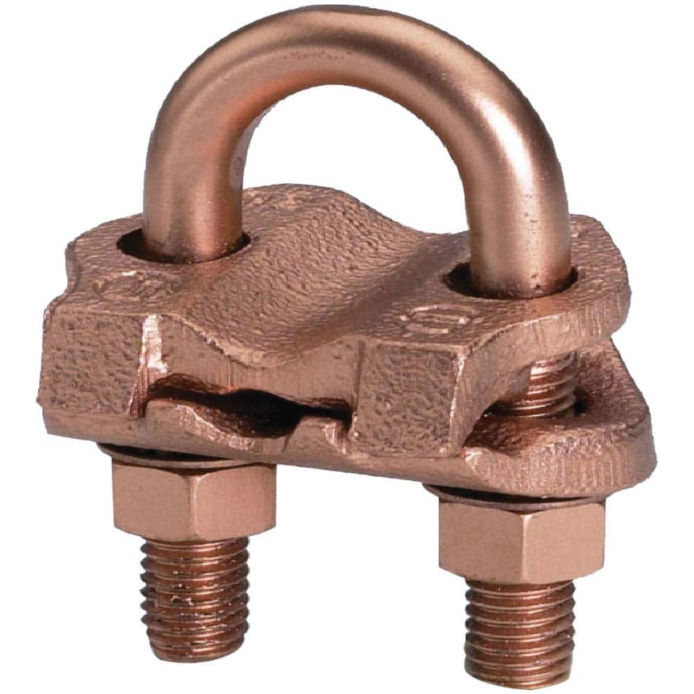 Burndy - Grounding Clamps; Clamp Type: Grounding Clamp ; Compatible Rod Diameter (Inch): 7/8-1 ; Minimum Compatible Pipe Size (Inch): 1/2 ; Maximum Compatible Pipe Size (Inch): 3/4 ; Compatible Wire Size (AWG): 2/0 ; Compatible Wire Size (kcmil): 250 - Exact Industrial Supply