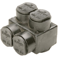 Burndy - Split Bolt Connectors; Connector Material: Aluminum ; Maximum Compatible Wire Size (AWG): 2/0 ; Minimum Compatible Wire Size (AWG): 14 ; Compatible Wire Type: Aluminum; Copper ; Base Width (Inch): 1.56 ; Base Width (Decimal Inch): 1.56 - Exact Industrial Supply